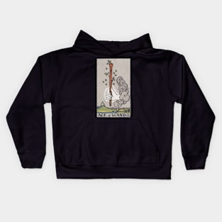 Ace of Wands - Tarot Card Kids Hoodie